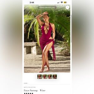 Matte Collection Enyo Sarong (wine)